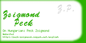 zsigmond peck business card